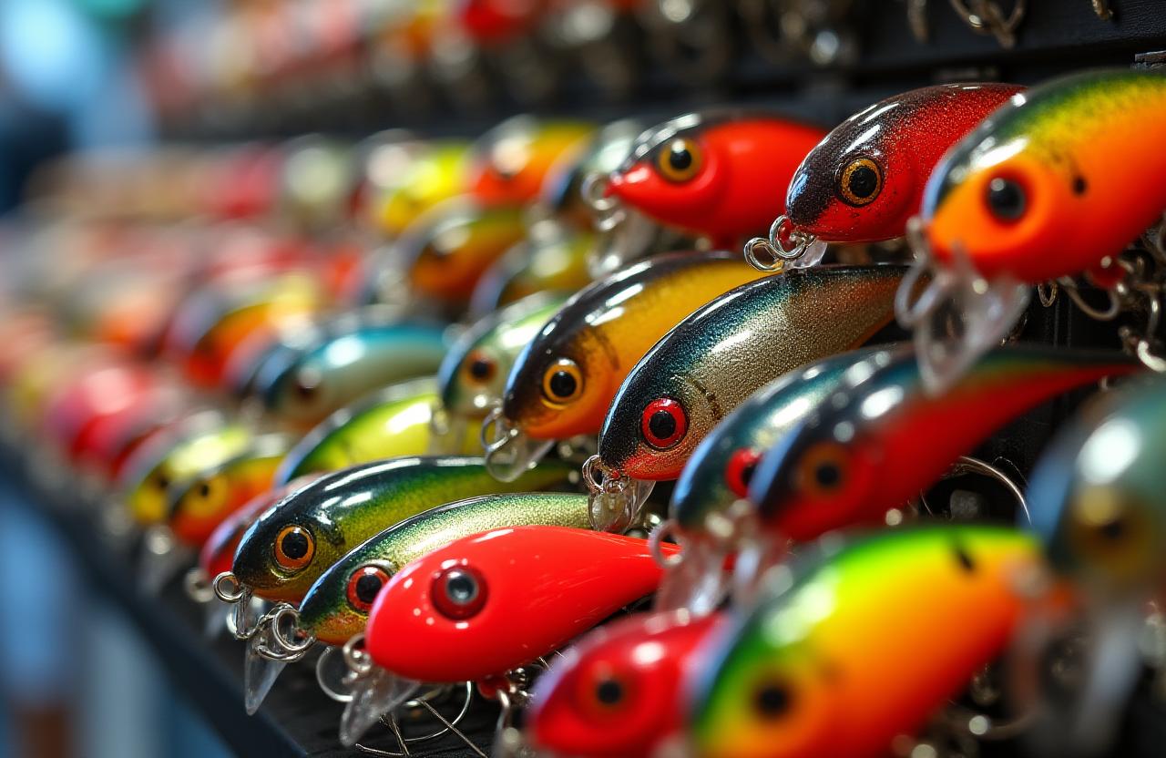 豊富なルアーのディスプレイ
